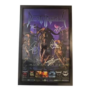 Death Angel Humanicide 2019 Promo Poster Hand Autographed, Thrash Metal